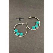 Turquoise Moon Hoops