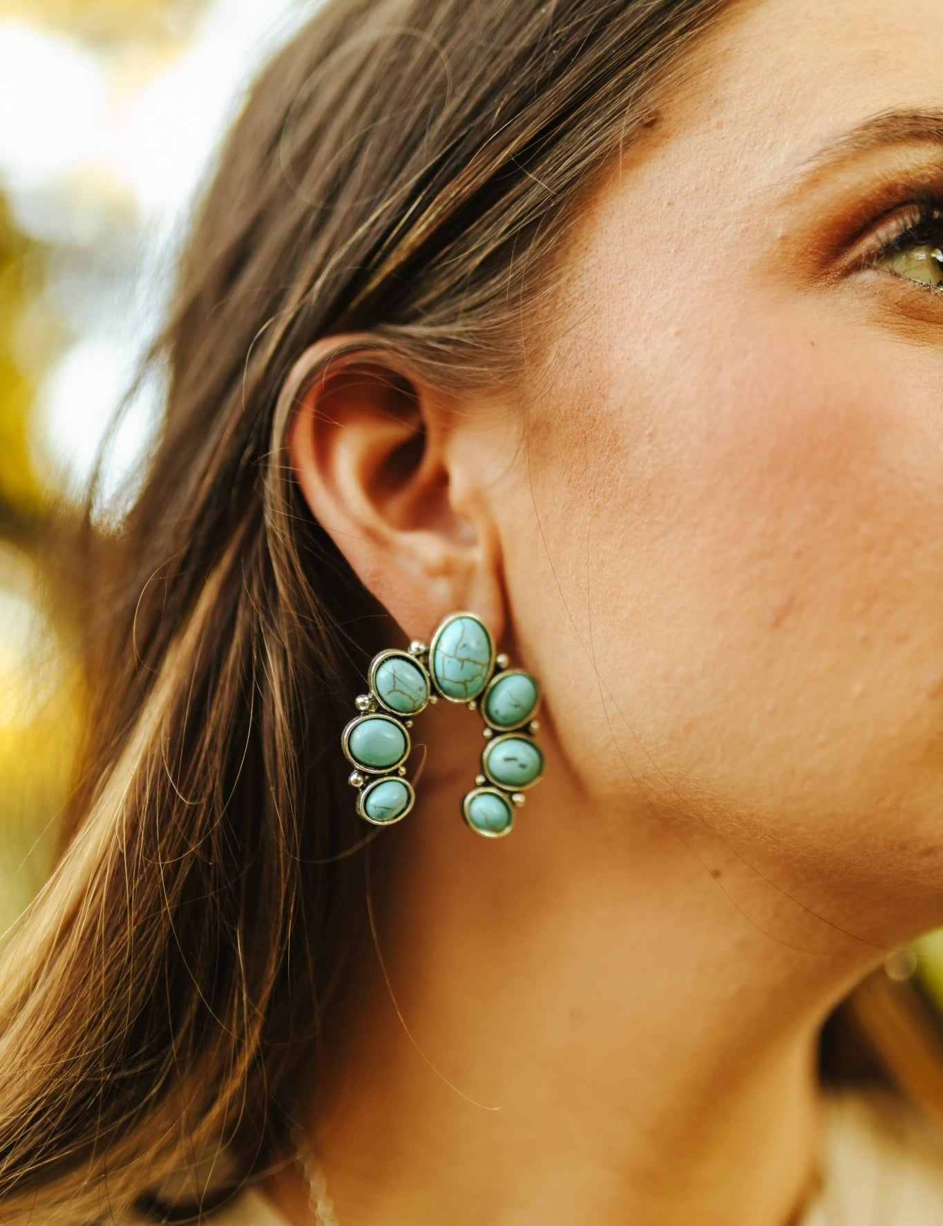 Turquoise Naja Cluster Earrings