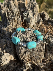 Turquoise Nugget Drift Beaded Bracelet