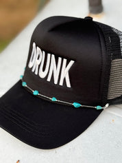 Turquoise Nuggets Stainless Steel Trucker Hat Chain