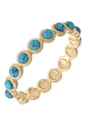 Turquoise Orbit Hinge Bangle