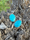 Turquoise Oval Dangle Earrings