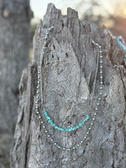 Turquoise Pearl Layered Necklace