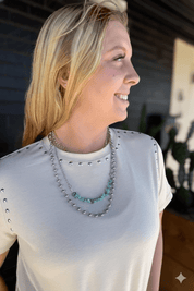 Turquoise Pearl Layered Necklace