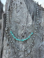 Turquoise Pearl Layered Necklace