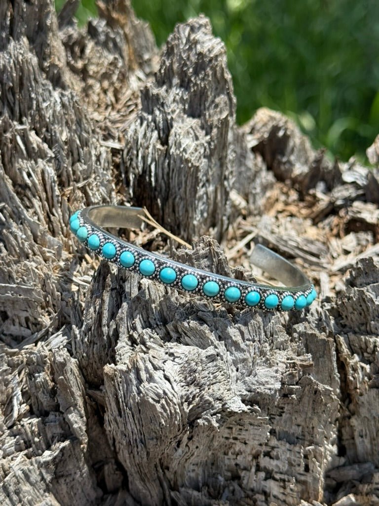 Turquoise Ridge Cuff Bracelet