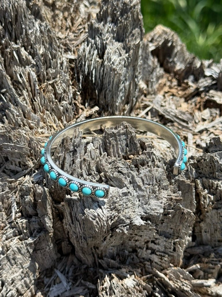 Turquoise Ridge Cuff Bracelet