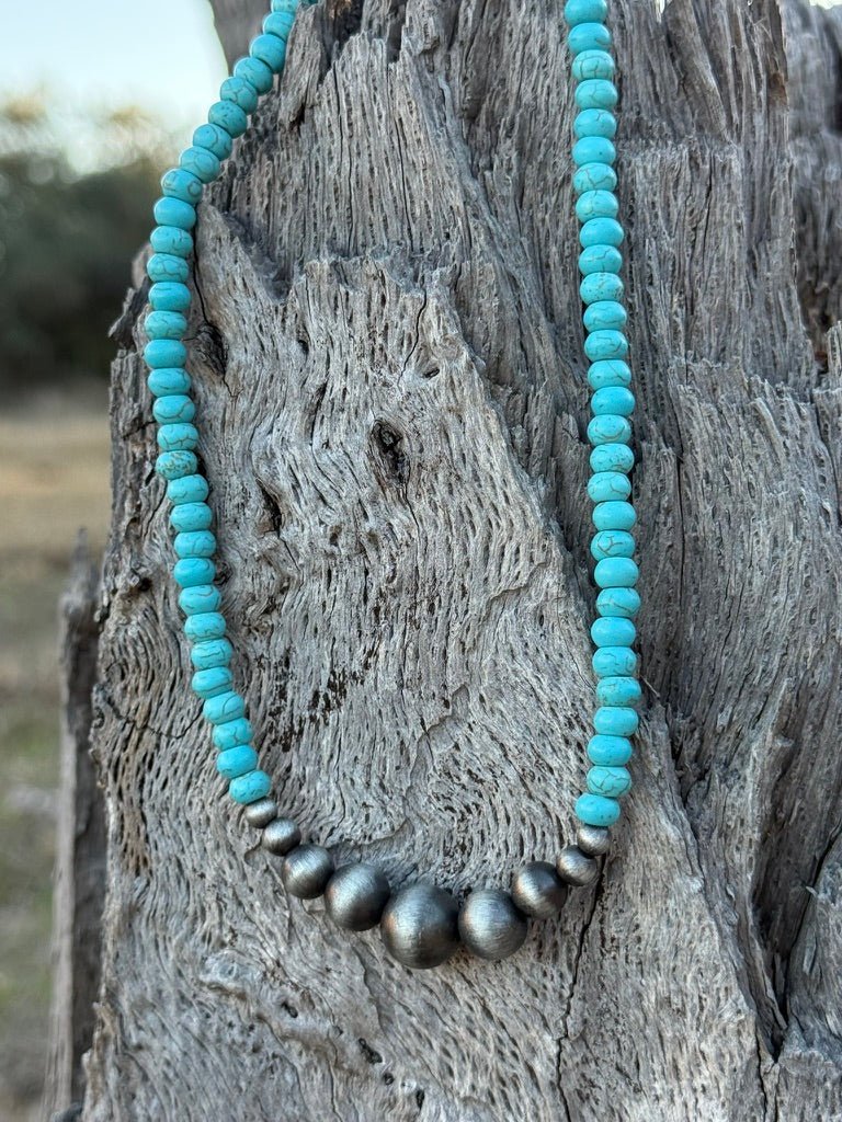 Turquoise River Pearl Necklace