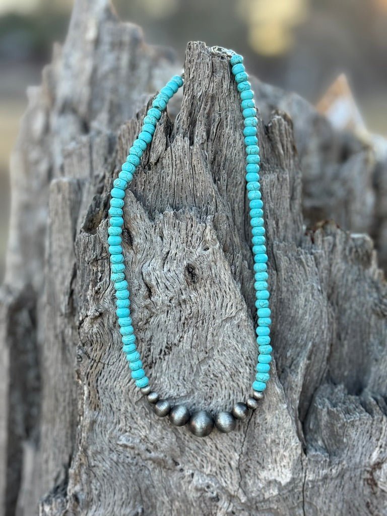 Turquoise River Pearl Necklace