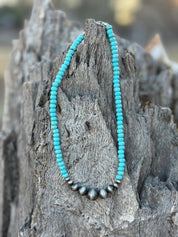 Turquoise River Pearl Necklace