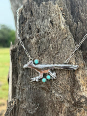 Turquoise Roadrunner Chain Necklace