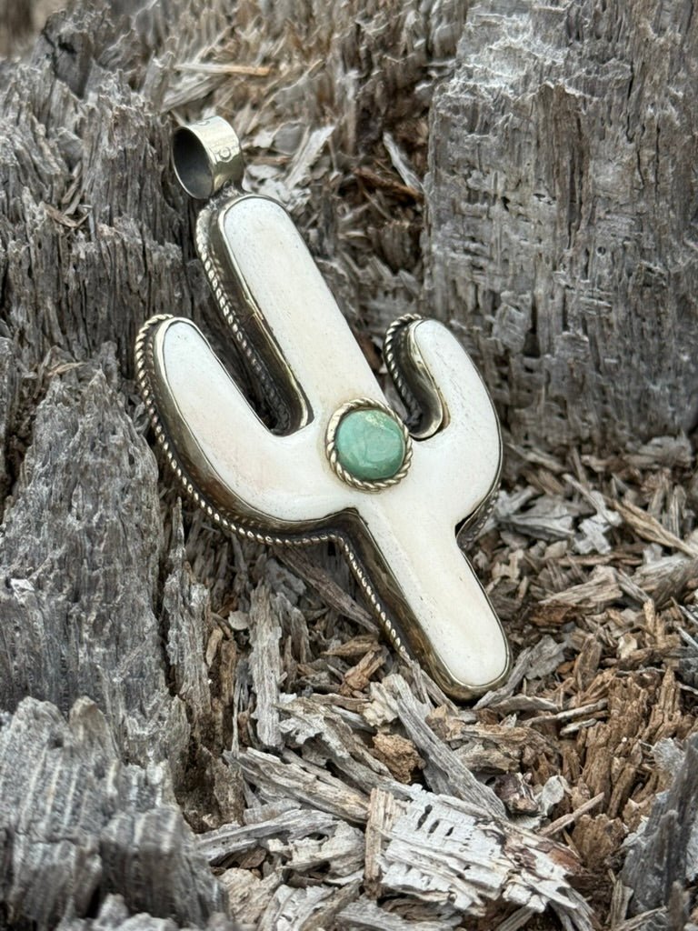Turquoise Saguaro Pendant