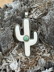 Turquoise Saguaro Pendant