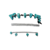 Turquoise Stone Chips Bracelet Set