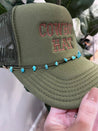 Turquoise Stone Chips Hat Chain