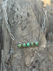 Turquoise Stones Bar Necklace