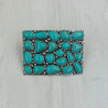 Turquoise Stones Rectangle Belt Buckle