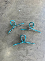 Turquoise Studded Claw Hair ClipTurquoiseOS