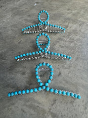 Turquoise Studded Claw Hair ClipTurquoiseOS