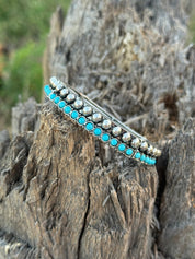 Turquoise Studded Stretch Bracelet Stack