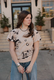 Western Trails Puff Sleeve TopS