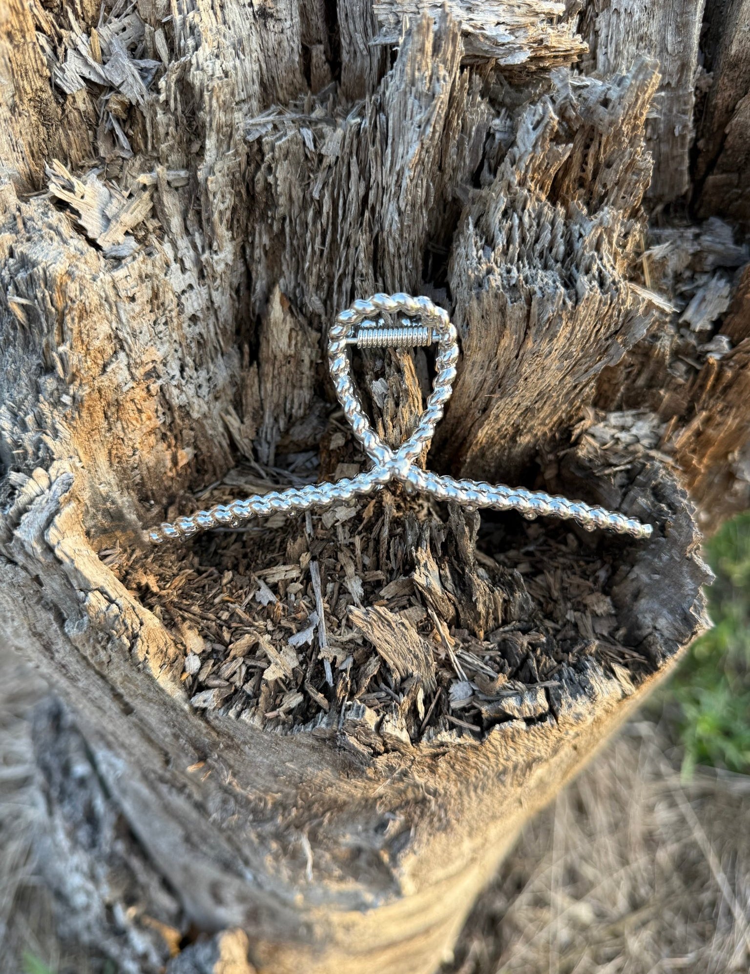 Twisted Rope Claw Hair ClipSilver