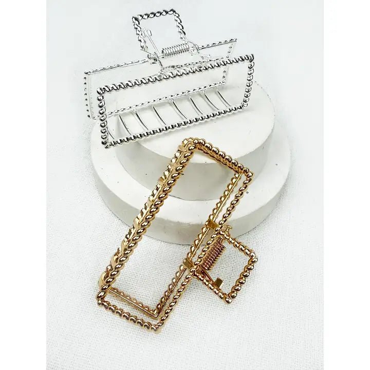 Twisted Rope Rectangle Hair Claw