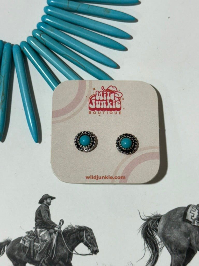 Twisted Silver Stud Earrings