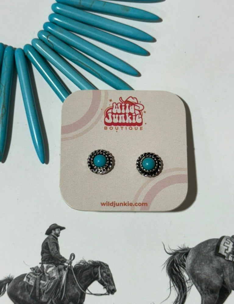 Twisted Silver Stud Earrings