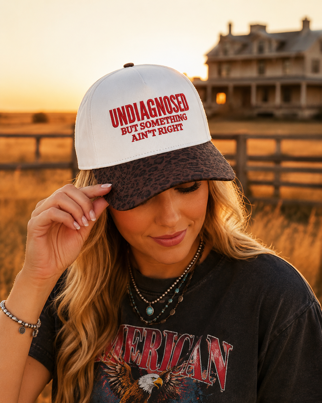 Undiagnosed But Something Ain't Right Embroidered Trucker Hat