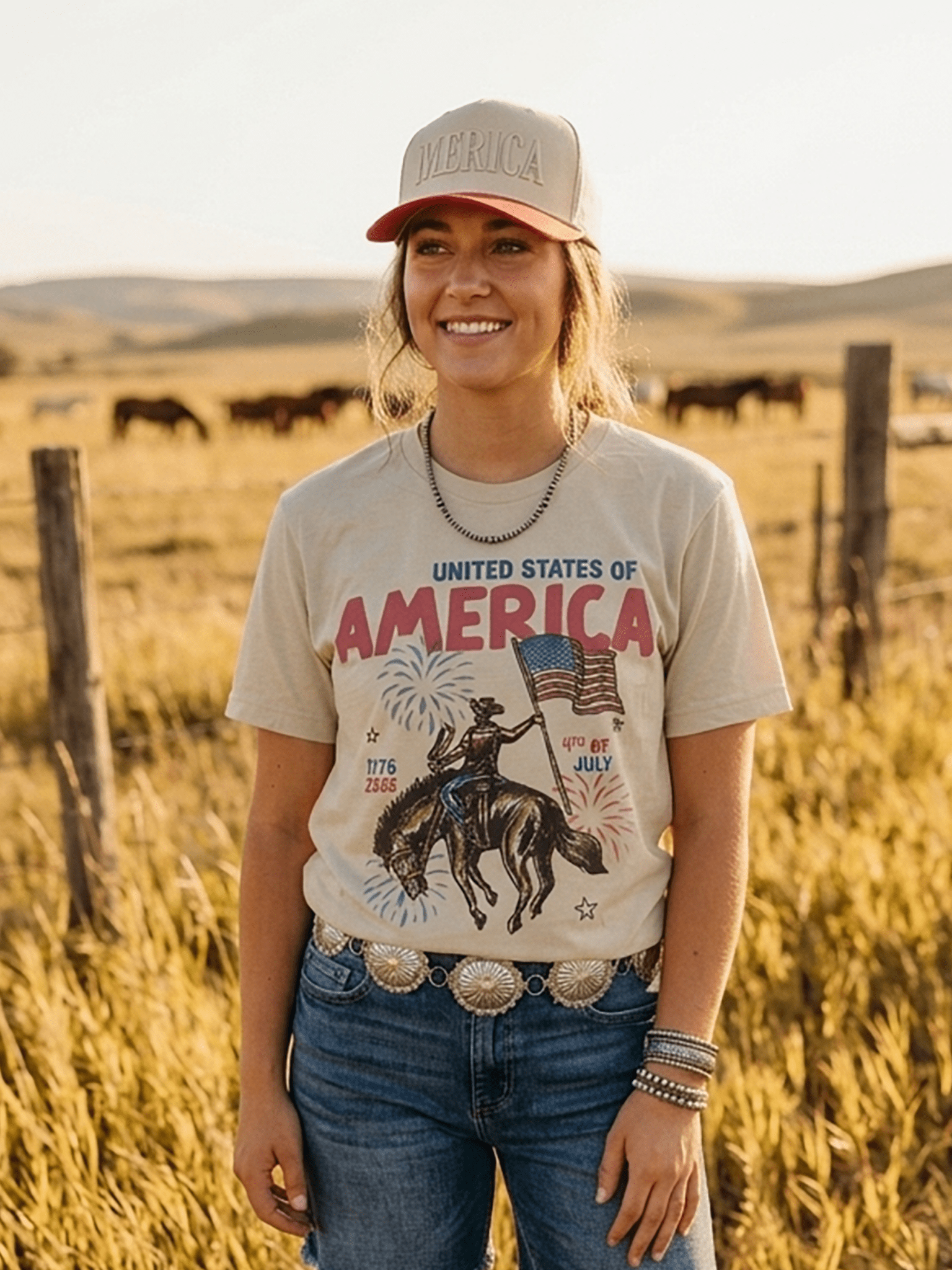 United States of America Cowboy Graphic TeeCementS
