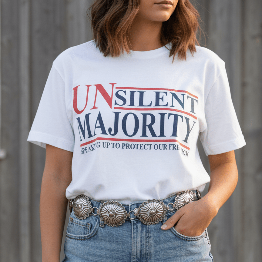 UnSilent Majority Graphic TeeWhiteS
