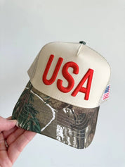 USA Camo Embroidered Trucker Hat