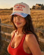 United States of America 1776 Embroidered Trucker Hat