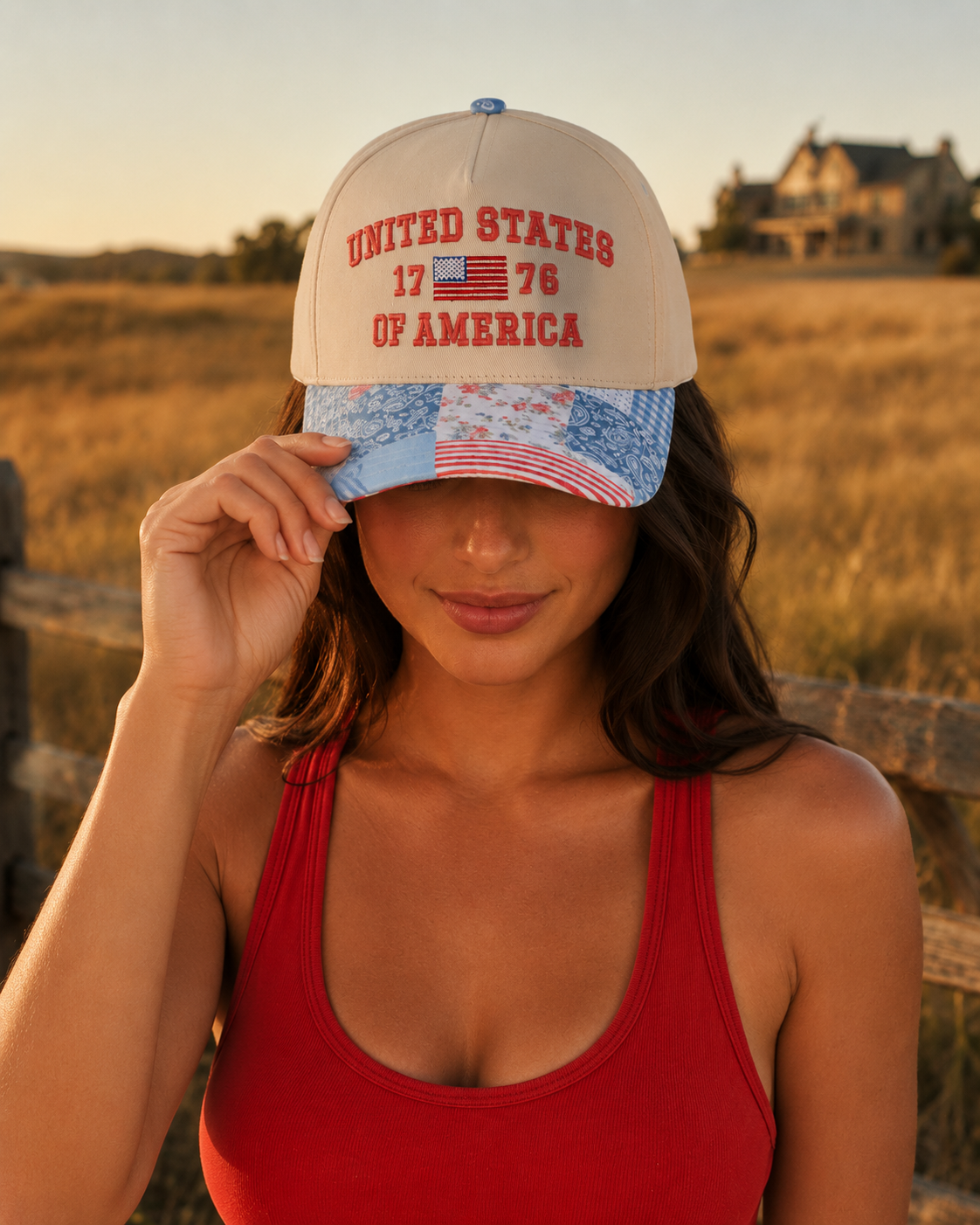 United States of America 1776 Embroidered Trucker Hat
