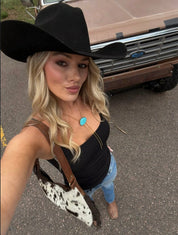 Victoria Cowhide Fringe Bag