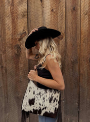 Victoria Cowhide Fringe Bag