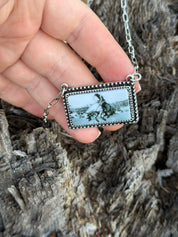 Vintage Cowboy Portrait Pendant Necklace