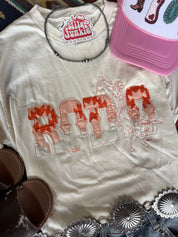 Vintage Rodeo Aztec Stitched Graphic TeeS