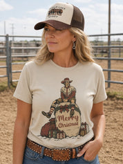 Vintage Rodeo Clown Merry Christmas Graphic TeeCementS