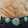 Vintage Turquoise Genuine Leather BeltS