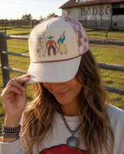 Vintage-Style Cowboys Trucker HatTan