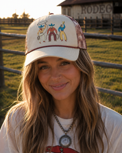 Vintage-Style Cowboys Trucker HatTan