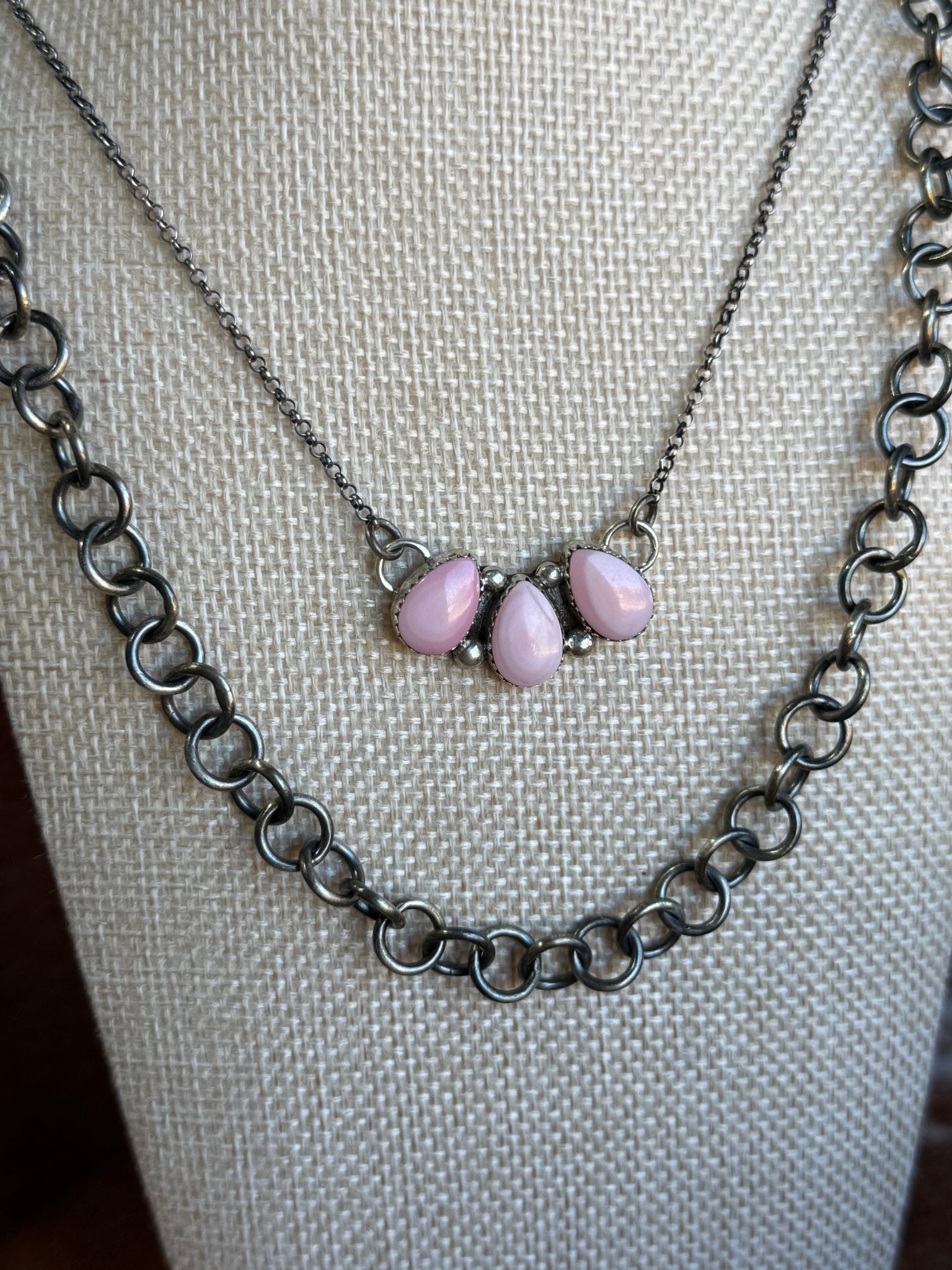 Wanderlust Trio Pink Necklace