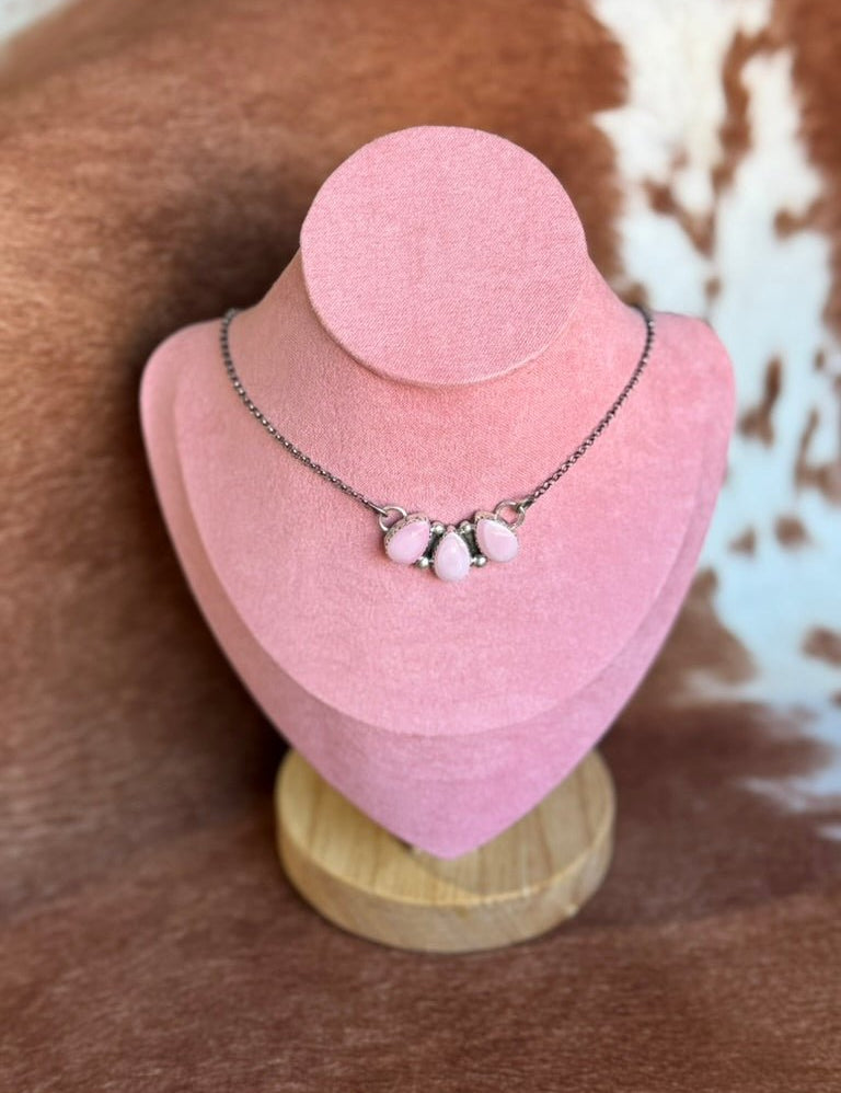 Wanderlust Trio Pink Necklace
