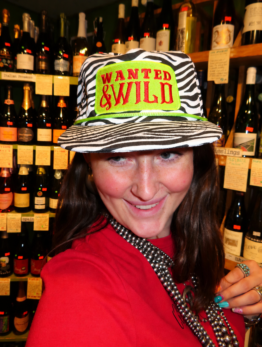 Wanted And Wild Zebra Embroidered Hat