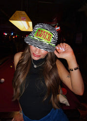 Wanted And Wild Zebra Embroidered Hat