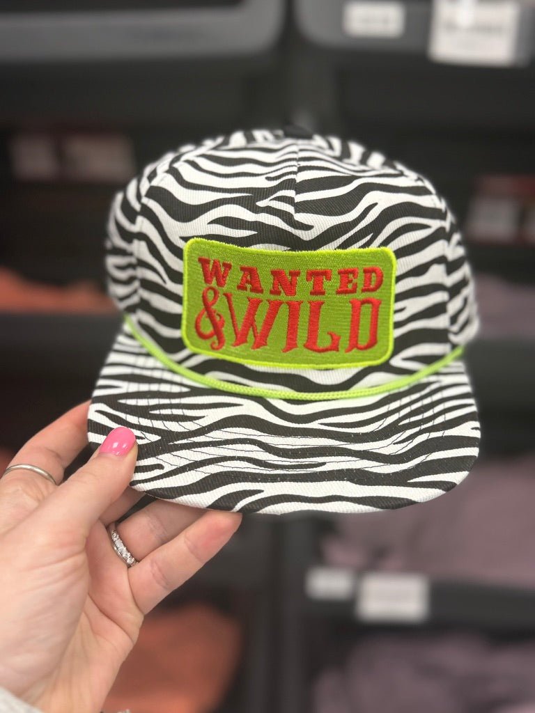 Wanted And Wild Zebra Embroidered Hat – Wild Junkie