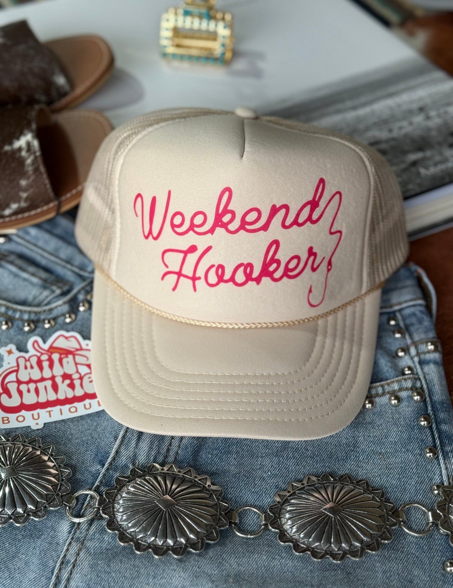 Weekend Hooker Trucker HatTan