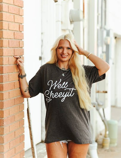 Well Sheeyit Graphic TeeCharcoalS